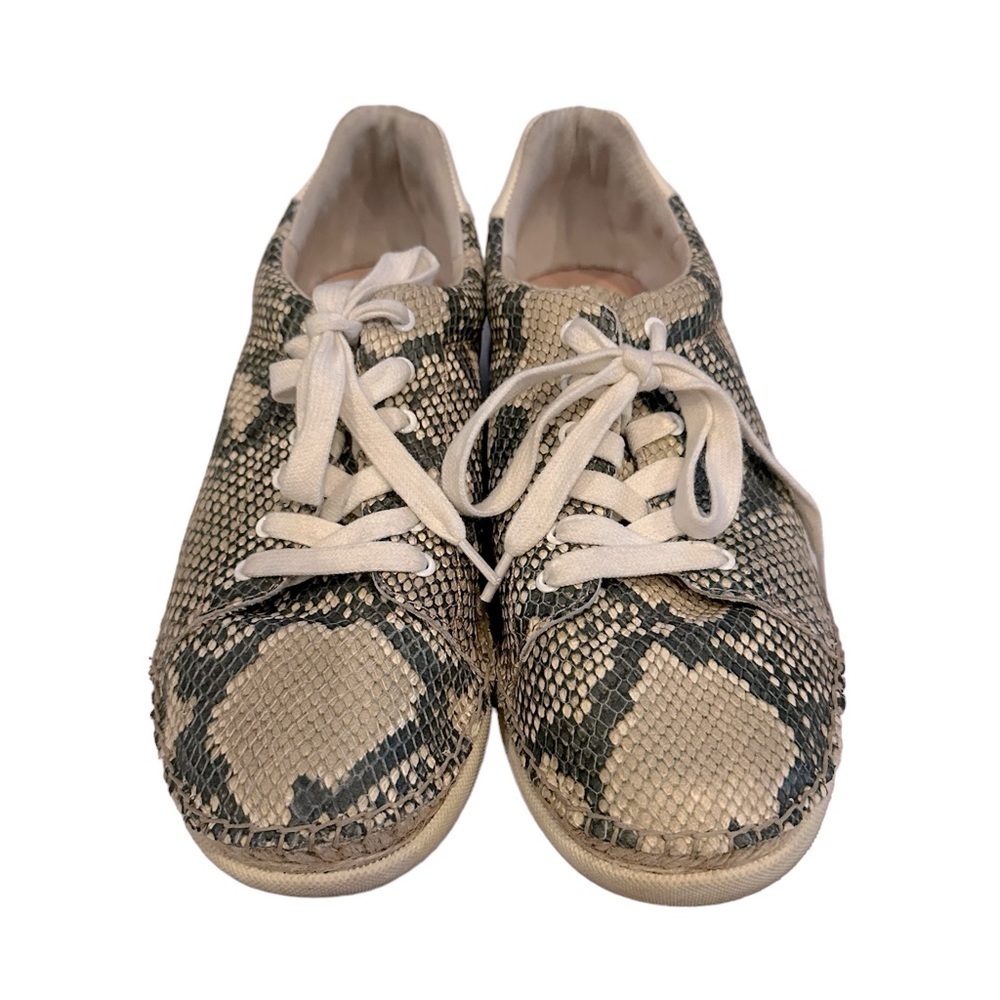 Dolce Vita Snake Skin Sneakers Wooven Bottom Women’s Trendy Size 9.5
